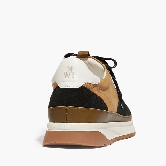 Madewell Kickoff Trainer Sneakers in Leather and Suede MA584 Navy Tan 9 - Picture 3 of 13